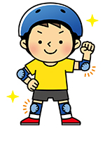 サポータを付ける少年