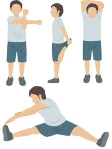 前日からのストレッチ